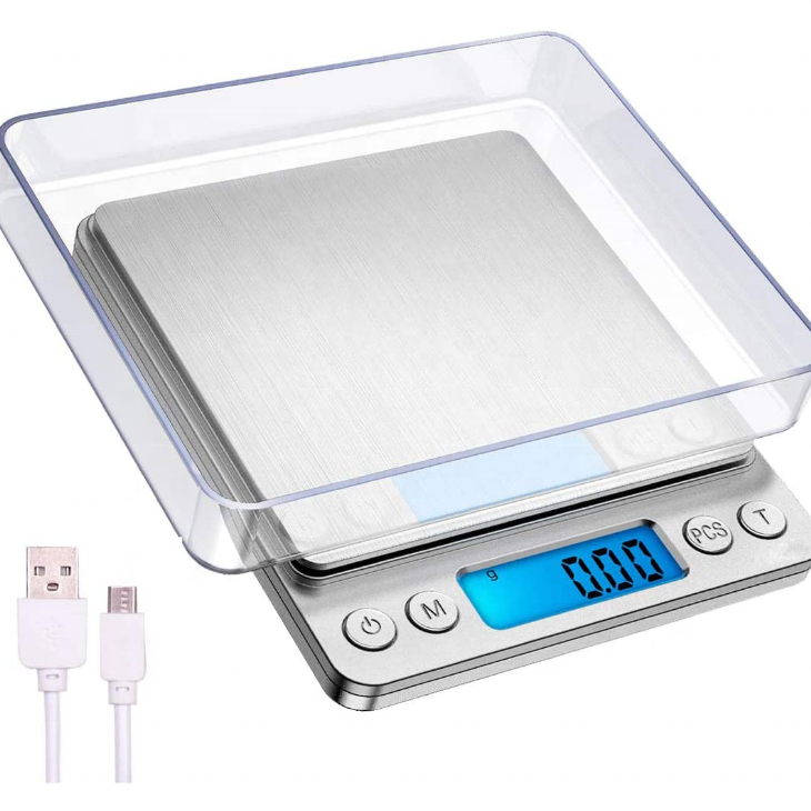 digital portable high precision Jewelry scale mini pocket weighing scale USB rechargeable electronic kitchen coffe scales