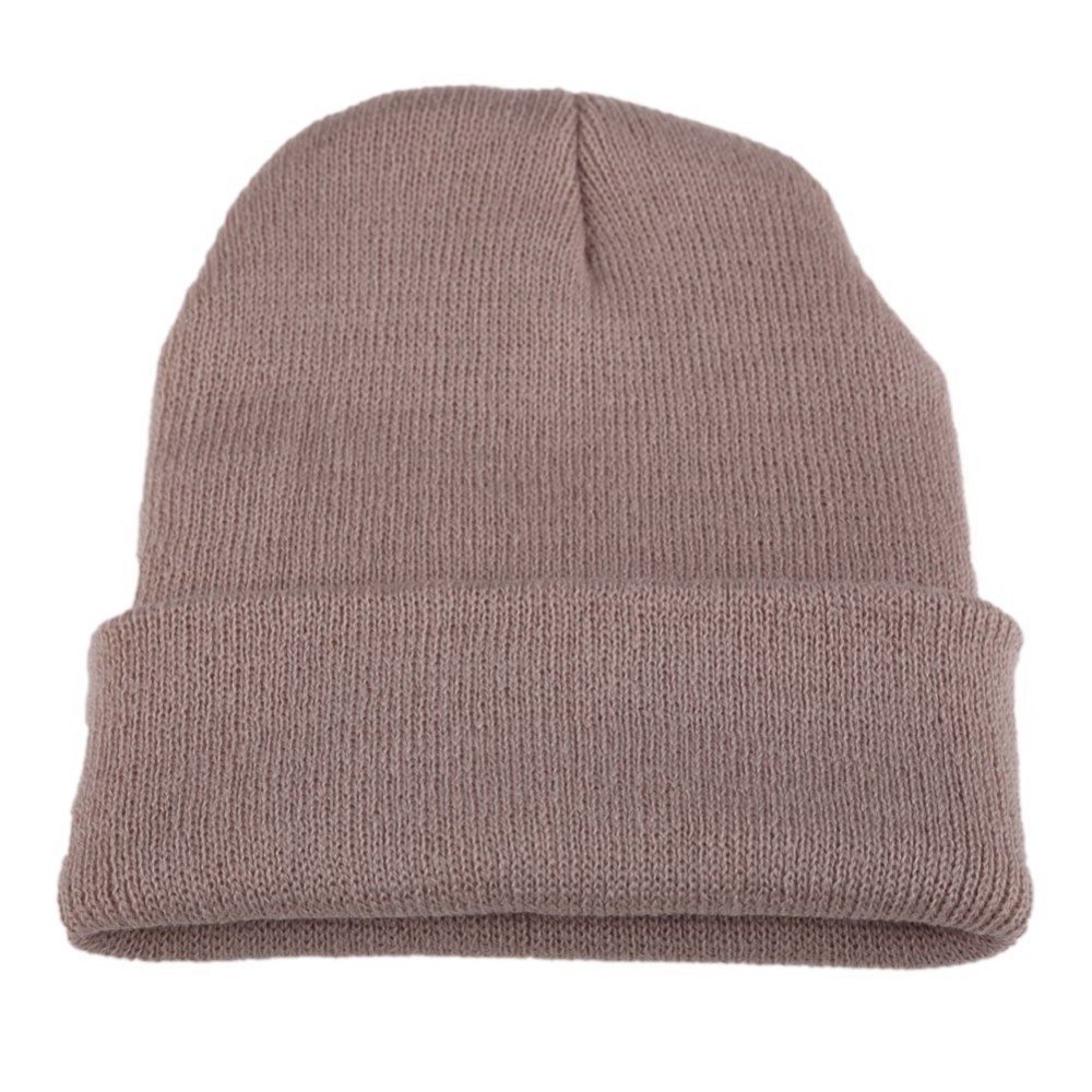 High Quality  Winter Plain Dyed Custom Beanie Hat 100% Acrylic Warm Knitted  Beanie Custom Logo