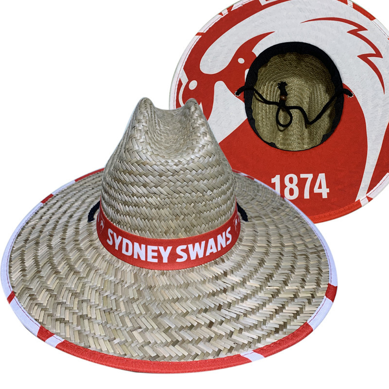 Hot Sale Super Quality Summer Panama Straw Hat Lifeguard Unisex Wide Brim Surfing Custom Summer Natural Straw Hat With Logo