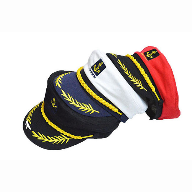 Wholesale oem personalized unisex captain sailor hats custom sailor caps