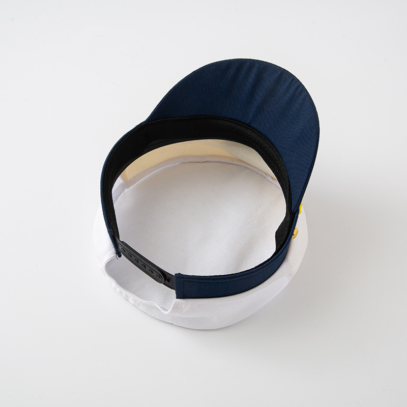 Wholesale new gold custom embroidery fashion captain sailor white hats yacht caps for promotion