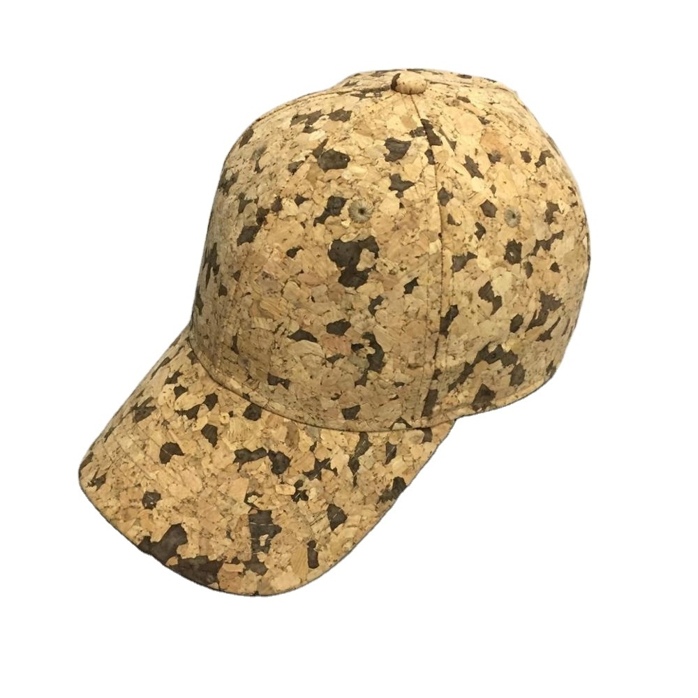 Custom Cork Baseball Cap Fashionable Eco-friendly 6 Panel Fitted Truck Hat