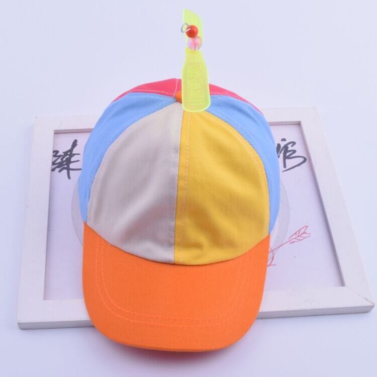 Wholesale Children Multi Color Custom Embroidery Logo Hat, Kids Funny Helicopter Propeller Baseball Cap