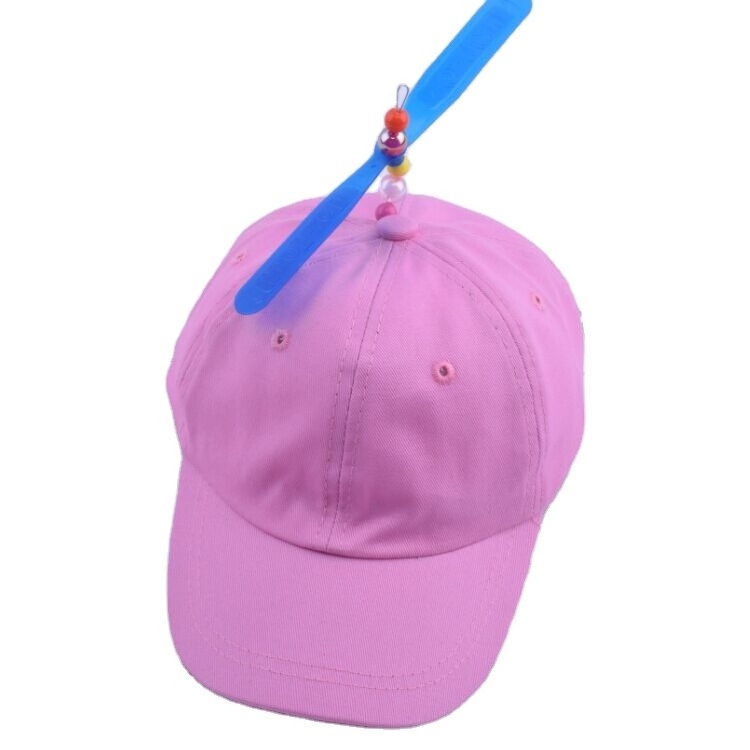 Wholesale Children Multi Color Custom Embroidery Logo Hat, Kids Funny Helicopter Propeller Baseball Cap