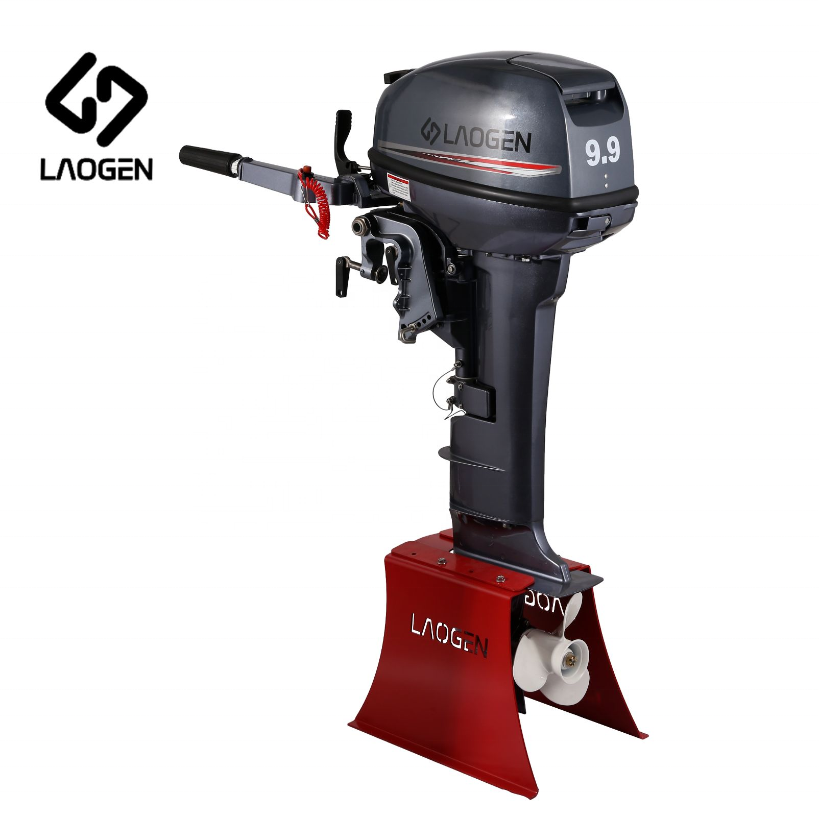 Laogen outboard engine match yamaha 2 stroke 9.9 hp long shaft marine outboard motor boat engine