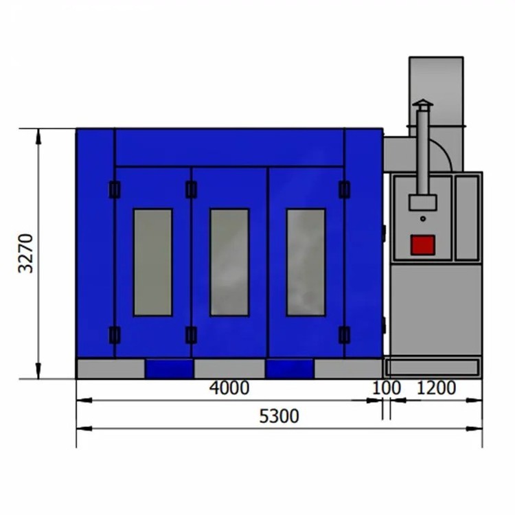 New Design Automotive Spray Paint Booth Advanced Car Painting Room Ventilation Fans