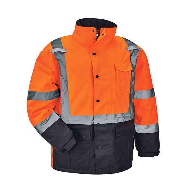 OEM Long Sleeve Hi Vis Reflective Road Safety Jackets Men Solid Color Cheap Best Strap Custom Logo Reflective Tape Hi-Vi Jackets