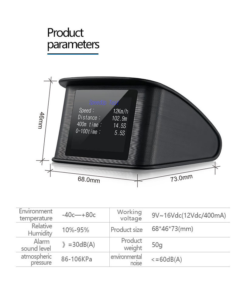 Vehicle Diagnostic Tools OBD Display ELM327 Car Dashboard Gauge obd2