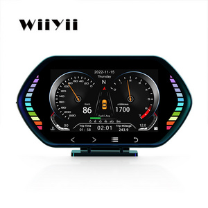 WiiYii 2023 Car OBD2 GPS LCD Meter diagnostic tool HUD Auto meter F12 Car obd2 Gauge