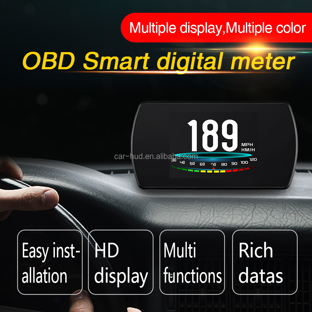 Auto Diagnostic Tool Car Phone Hud Display P12 OBD2 Speed Limiter Smart Digital Gauge