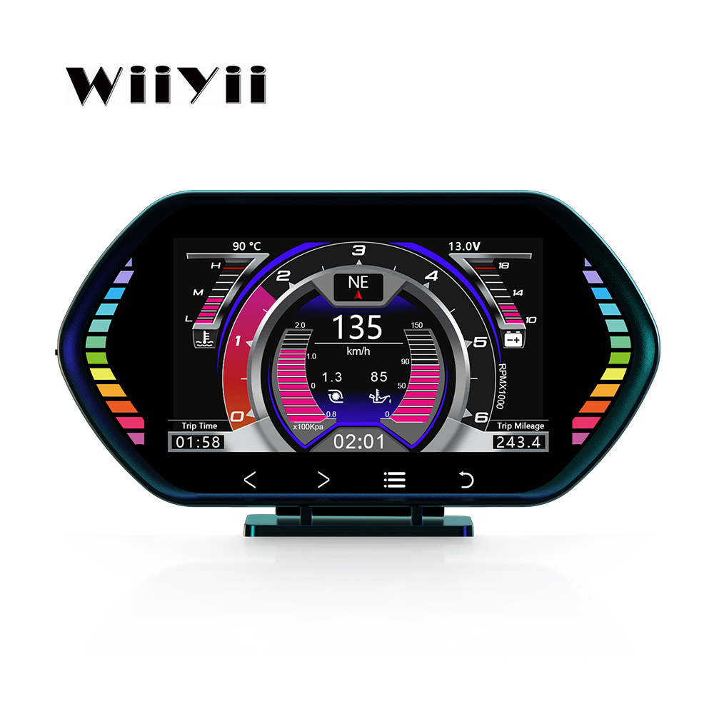 WiiYii 2023 Car OBD2 GPS LCD Meter diagnostic tool HUD Auto meter F12 Car obd2 Gauge