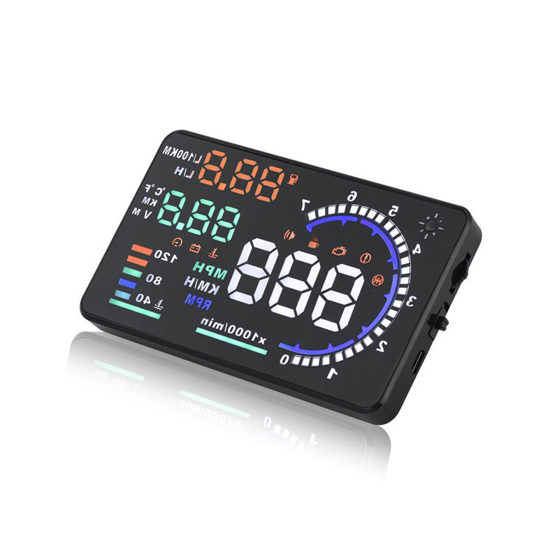 Hot Selling 5.5 Inch A8 Head up Display OBD2 Dashboard Speedometer Projector Speed Warning Car Hud