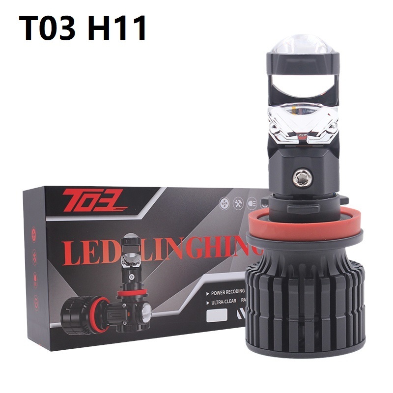 T03 Car led projector lens h11 LED Headlight headlamp 20000LM 100W auto led headlights led h7 h4 9005 9006 led headlight bulb