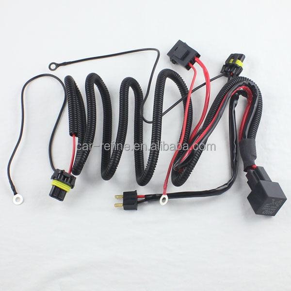 FSYLX 12V Car HID Xenon Light Relay harness strengthen cables H1 H3 H7 H8 H9 H11 9005 9006 Auto HID headlight relay harness