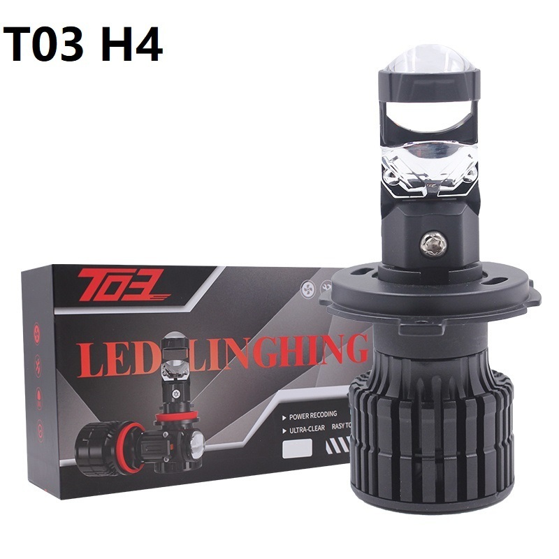 T03 Car led projector lens h11 LED Headlight headlamp 20000LM 100W auto led headlights led h7 h4 9005 9006 led headlight bulb