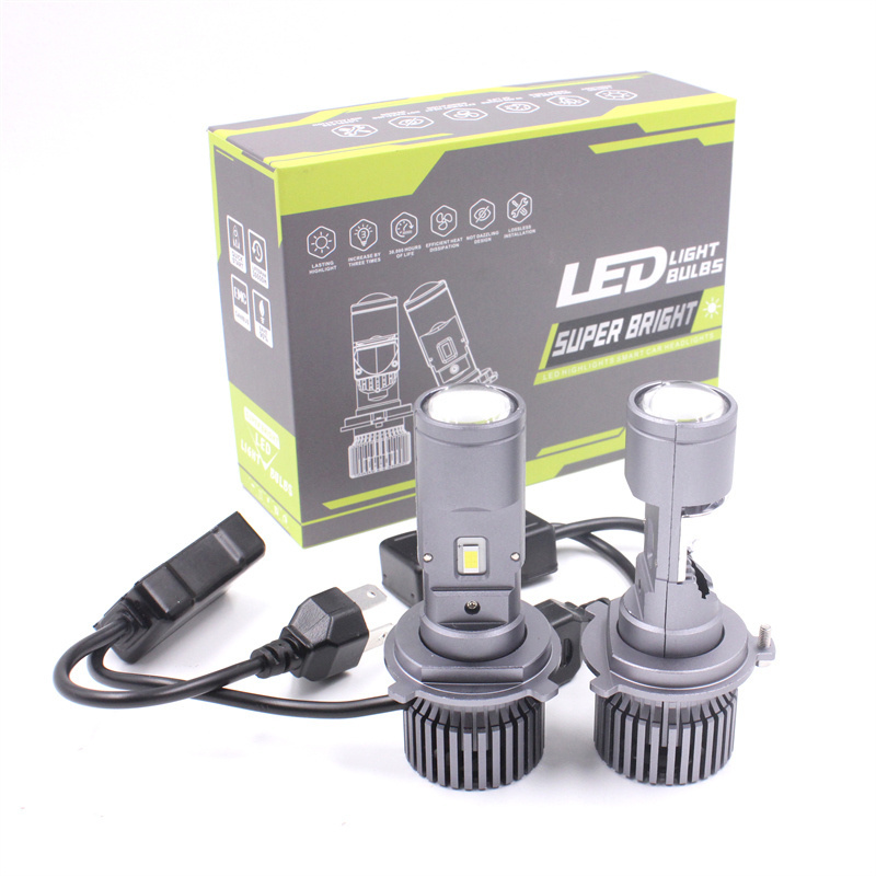 Y012 72W 8000LM H4 9003 HB2 LED Headlight Lamp Mini Projector Lens Fan Cooling CSP Automobile H4 Hi/Lo Beam LED headlight Bulb