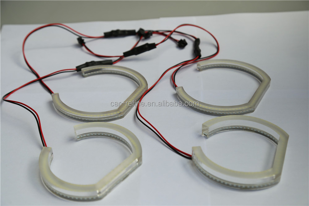 Acrylic DTM Crystal SMD LED angel eyes for BMW F30 F35 E90 E92 Yellow white DRL LED  angel eyes halo rings