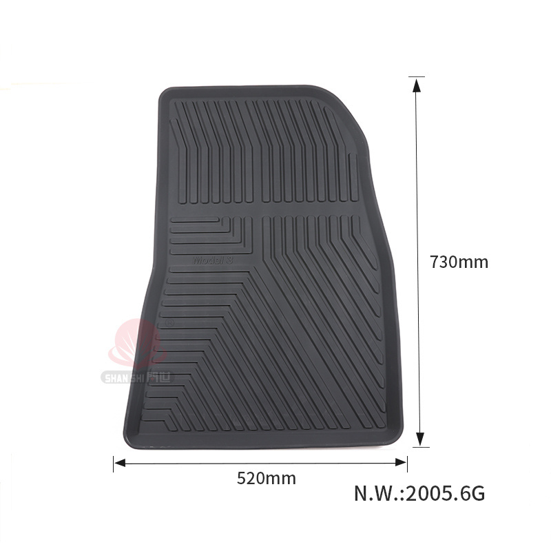 High Quality Factory Supply Non-toxic Anti-skid Suitable for Tesla Model3 Waterproof Silicone 3D Car Floor Mats