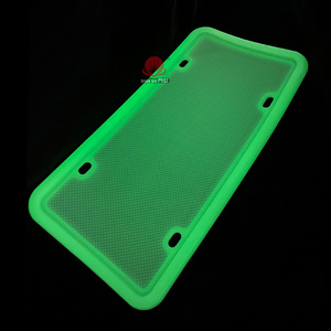 Customized New Design Protector Cover Luminous Car Model Silicone Car License Plate Frame Cover