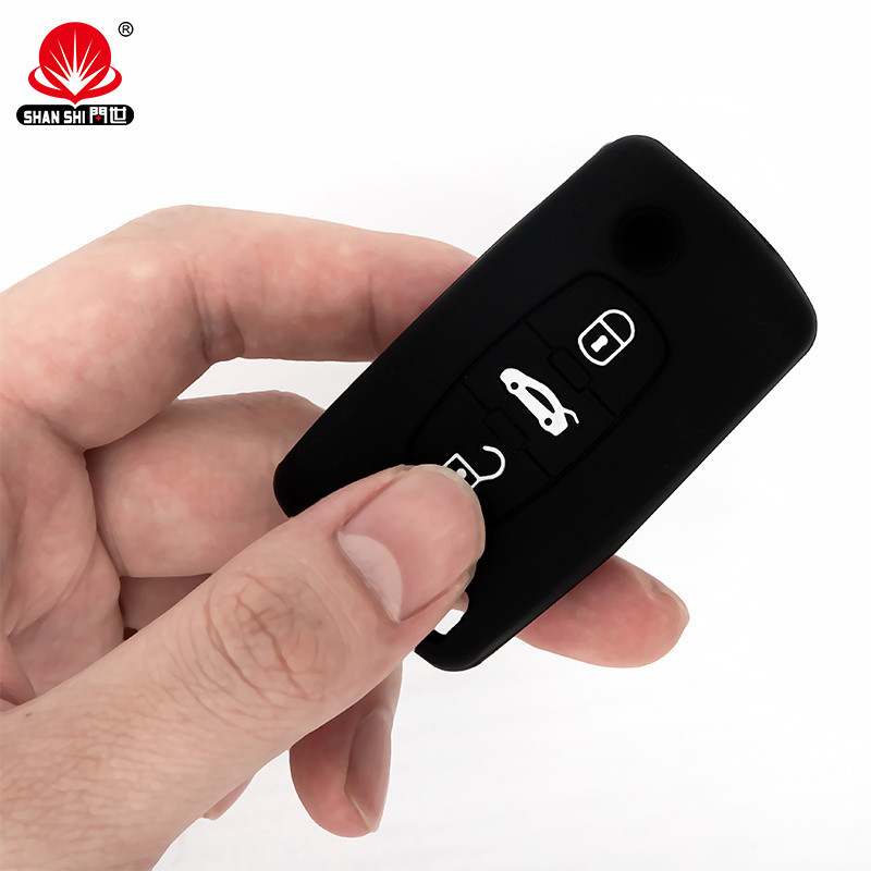 New Folding Silicone Soft Car Key Cover for Peugeot Silicone Key cover