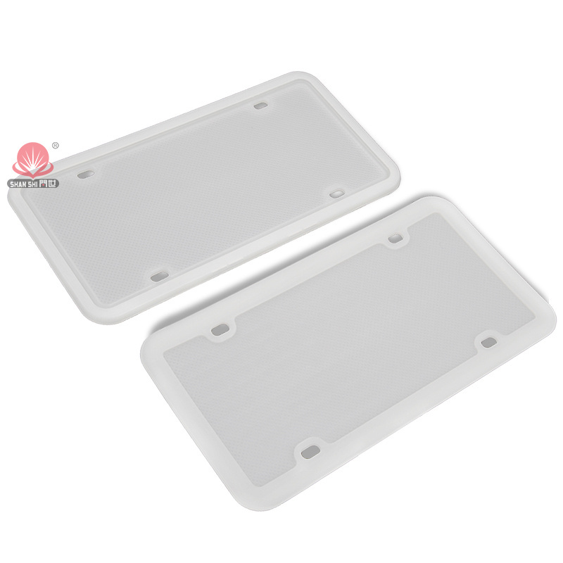 Customized New Design Protector Cover Luminous Car Model Silicone Car License Plate Frame Cover