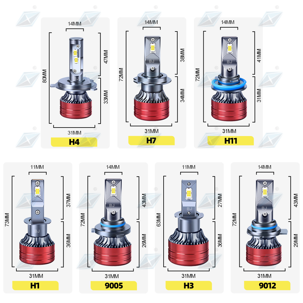 LED H4  Auto Lighting System  H4 H7 H8 H11 Led Headlights Bulb 9006 Headlamp Led Lighting For Vehicle Cars Led Head Lights