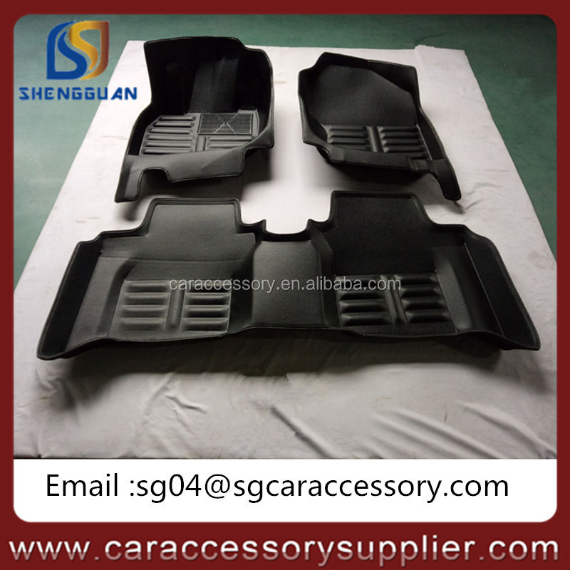 Cangzhou shengguan SENGAR brand Decorative Full Set 3PCS/Set PVC Coil Anti-slip Car Floor Mat