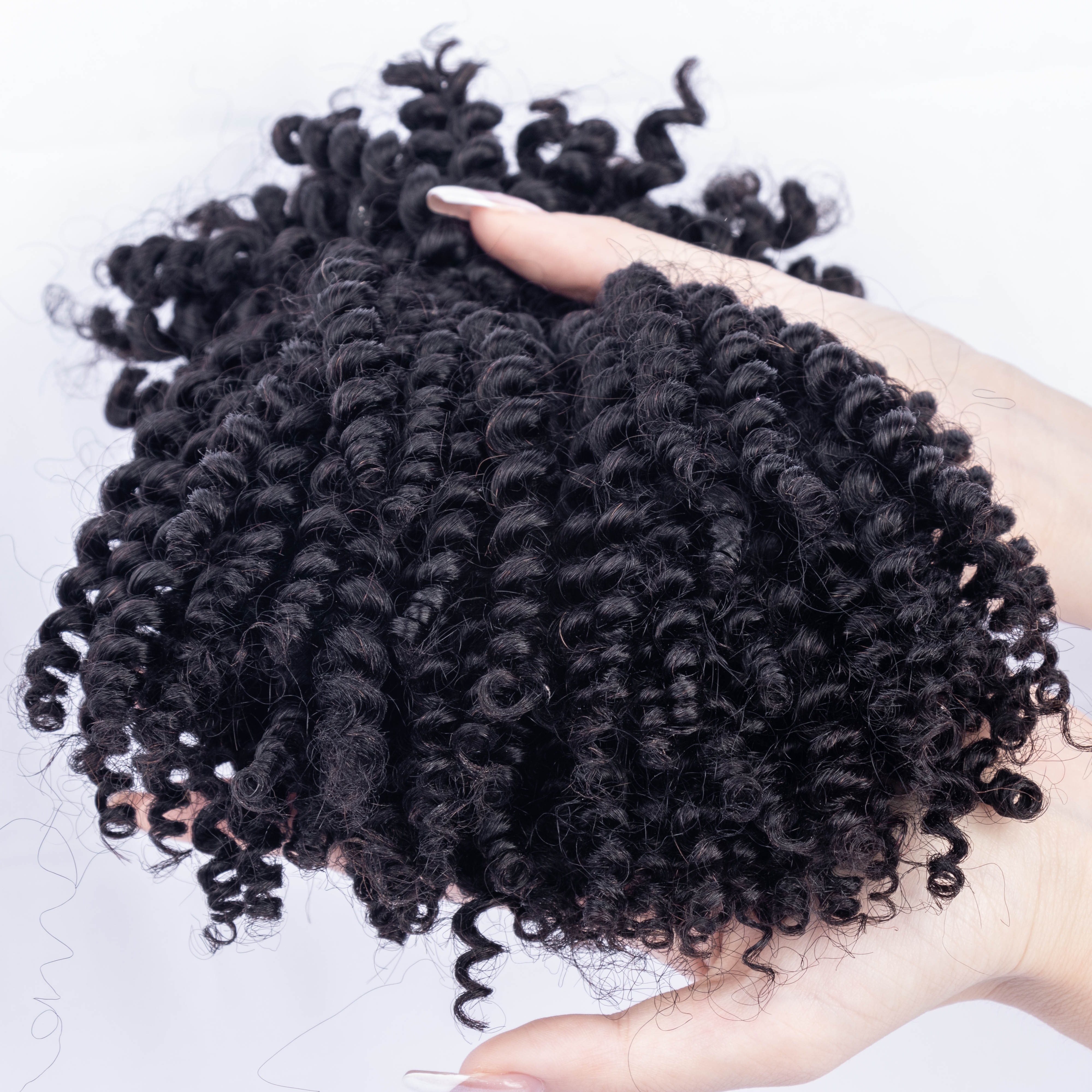 Bulk Human Hair For Braids Twist Kinky Curly Human Bulk Braiding Hair No Weft 100g Super Double Drawn 10-28inch