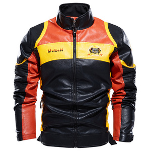 Customized 100% Sheep Skin Men's Jackets Anti-wind Motorcycle Stand Collar Zipper Jackets for Men 2022