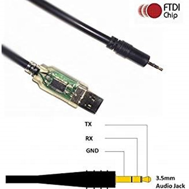 UK FTDI FT232R,USB UART TTL 3.3v level cable, usb ttl to 2.5mm stereo jack