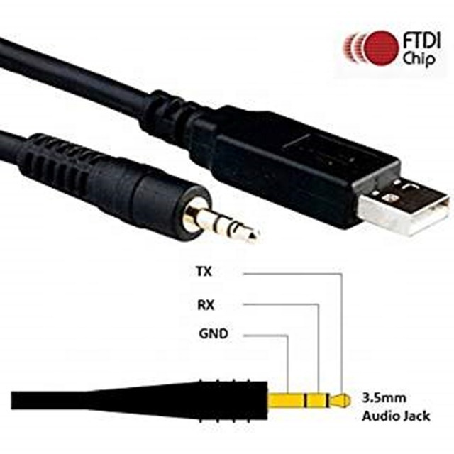 UK FTDI FT232R,USB UART TTL 3.3v level cable, usb ttl to 2.5mm stereo jack