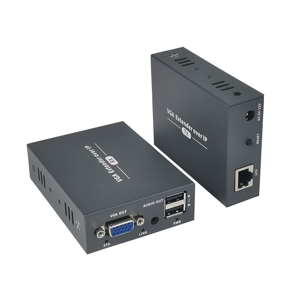 Kvm Hd mi Vga Extender 200M 100M Kvm Vga Usb Extender 100 M One To Many