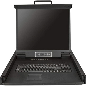 Custom Dual Rail Rackmount KVM Console H-D 1080p -  DVI/VGA KVM w/17" LCD Monitor for Server Rack -Fully Featured 1U LCD KVM