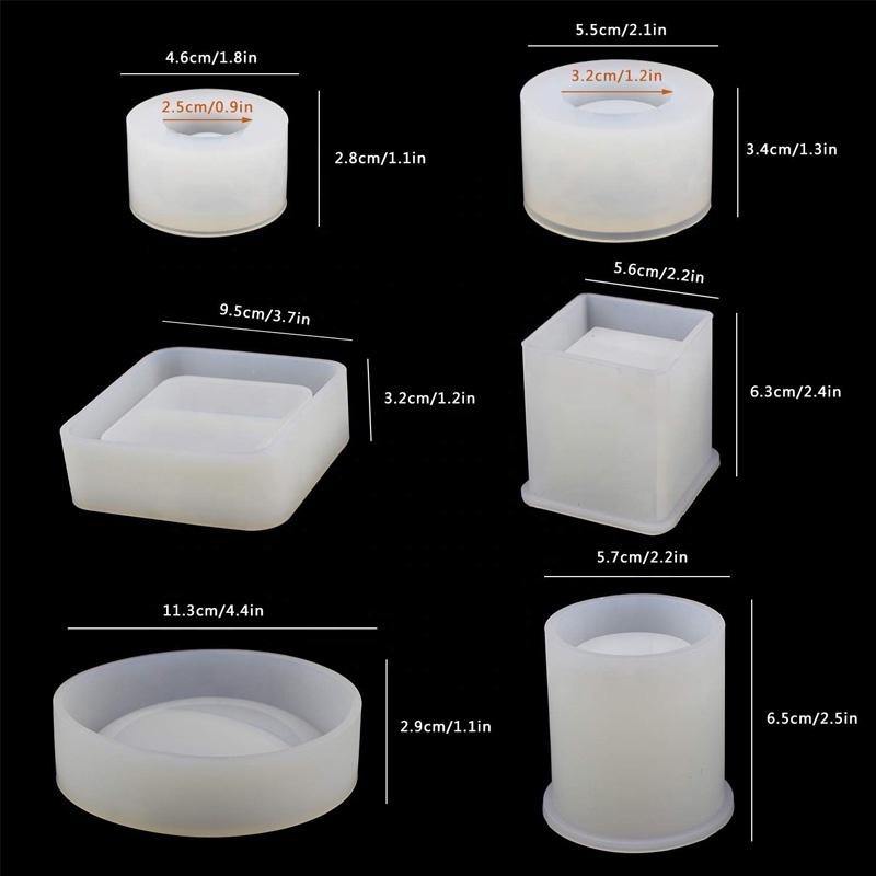 DIY Silicone Epoxy Resin Craft Mold for Coaster Flower Pot and Ashtray