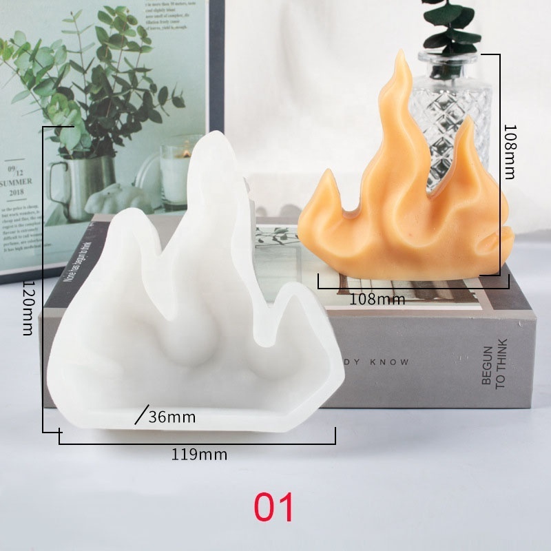 New Flame Candle Silicone Mold Coral Reef Scented Candle Plaster Molds