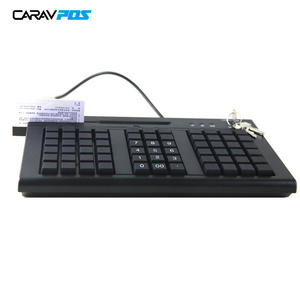 High Quality Pos Keyboard 3 Tracks Msr Touch Screen Programmable Keyboard 66 Keys Keyboard For Pos Terminal