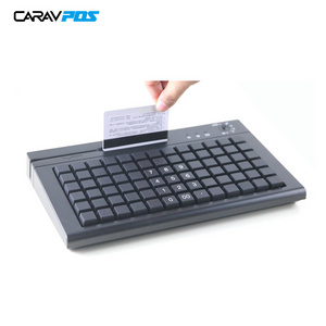 Hot Sale 66  Keys Keyboard 3 Tracks Msr Touch Screen Programmable Keyboard Usb Key Pos Programmable Keyboard