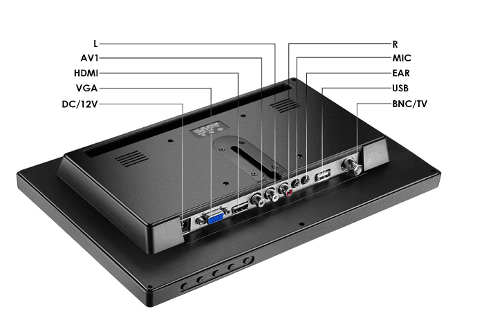 Multi Function IPS Panel 11.6 Inch LCD Monitor 1366*768 VGA BNC AV/TV USB Player