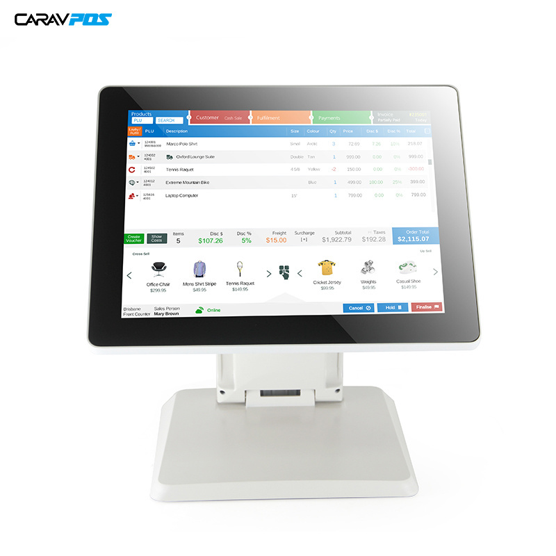 Hot Selling POS System Windows 15 Inch Single Screen Android All in One POS Terminal Touch Screen POS System Cash Register