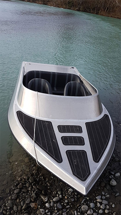 Ecocampor Professional Small Jet Ski Inboard/ Outboard Powered Aluminum Boat for Sale