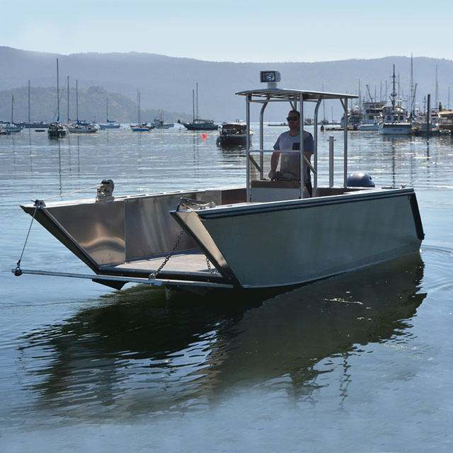 Ecocampor 24ft for All Welded Aluminum Barge Boat/Landingcraft with Center Console for Sale