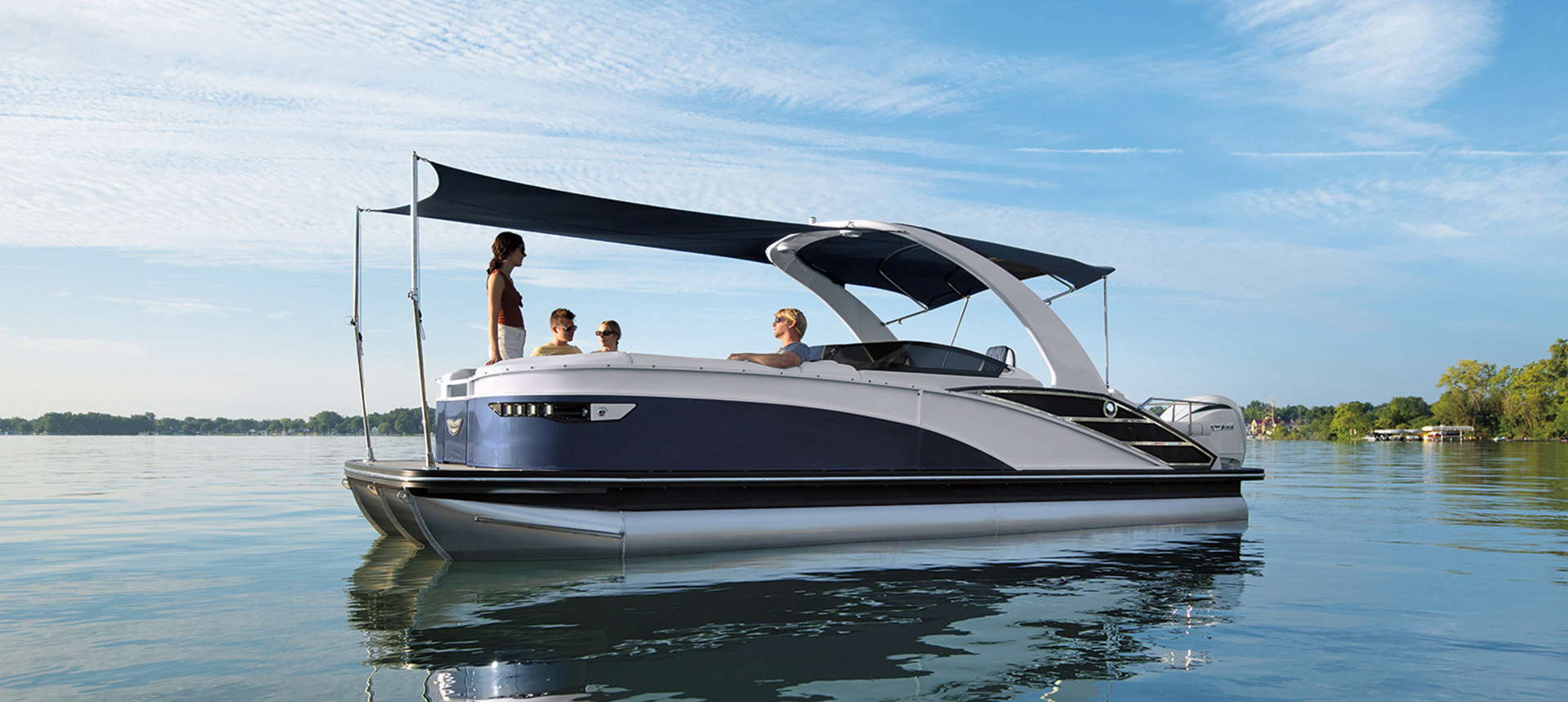 Kinocean  27ft 12 Person Electric and Fuel Engine Luxury Rand Yacht Tritoon Fiberglass Work Pontoon Boat