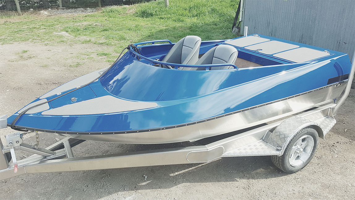 Ecocampor 2022 New Style 10ft Mini Shallow Water Jet Ski Powered Aluminum Boat for Sale