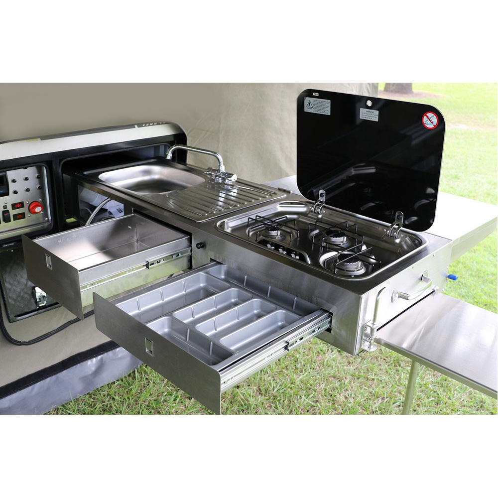 Camper Trailer Slide Out Kitchen With Sink Gas Cookers