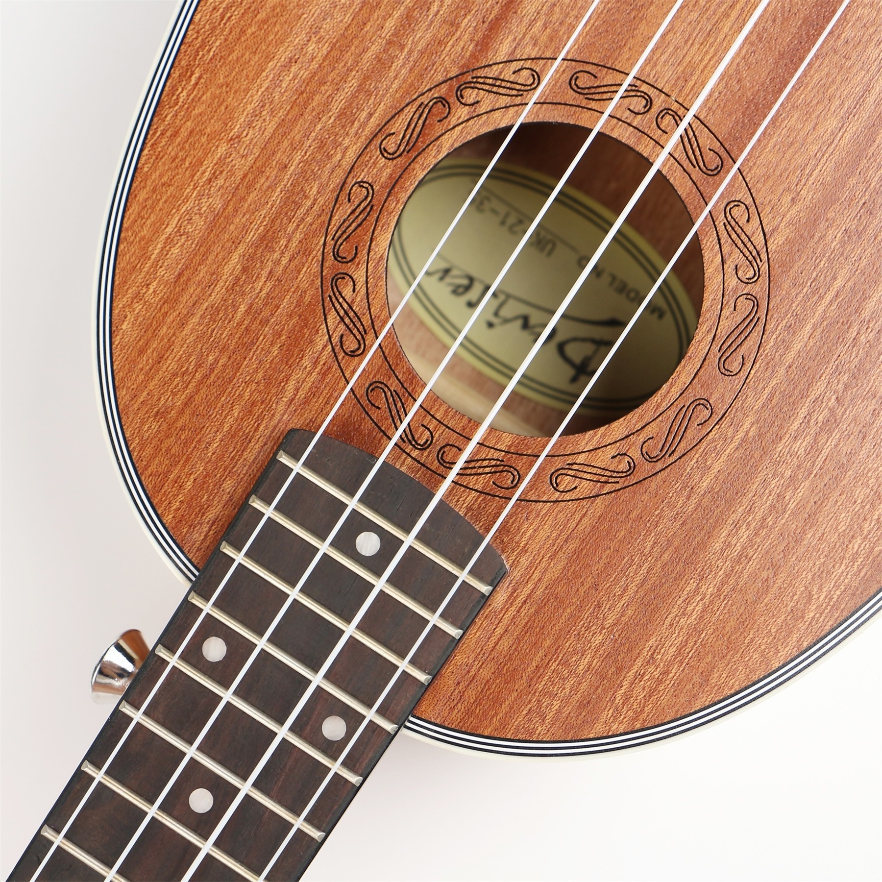 Deviser four string small ukulele wholesale 21 inch concert customized sapele ukulele from China factory