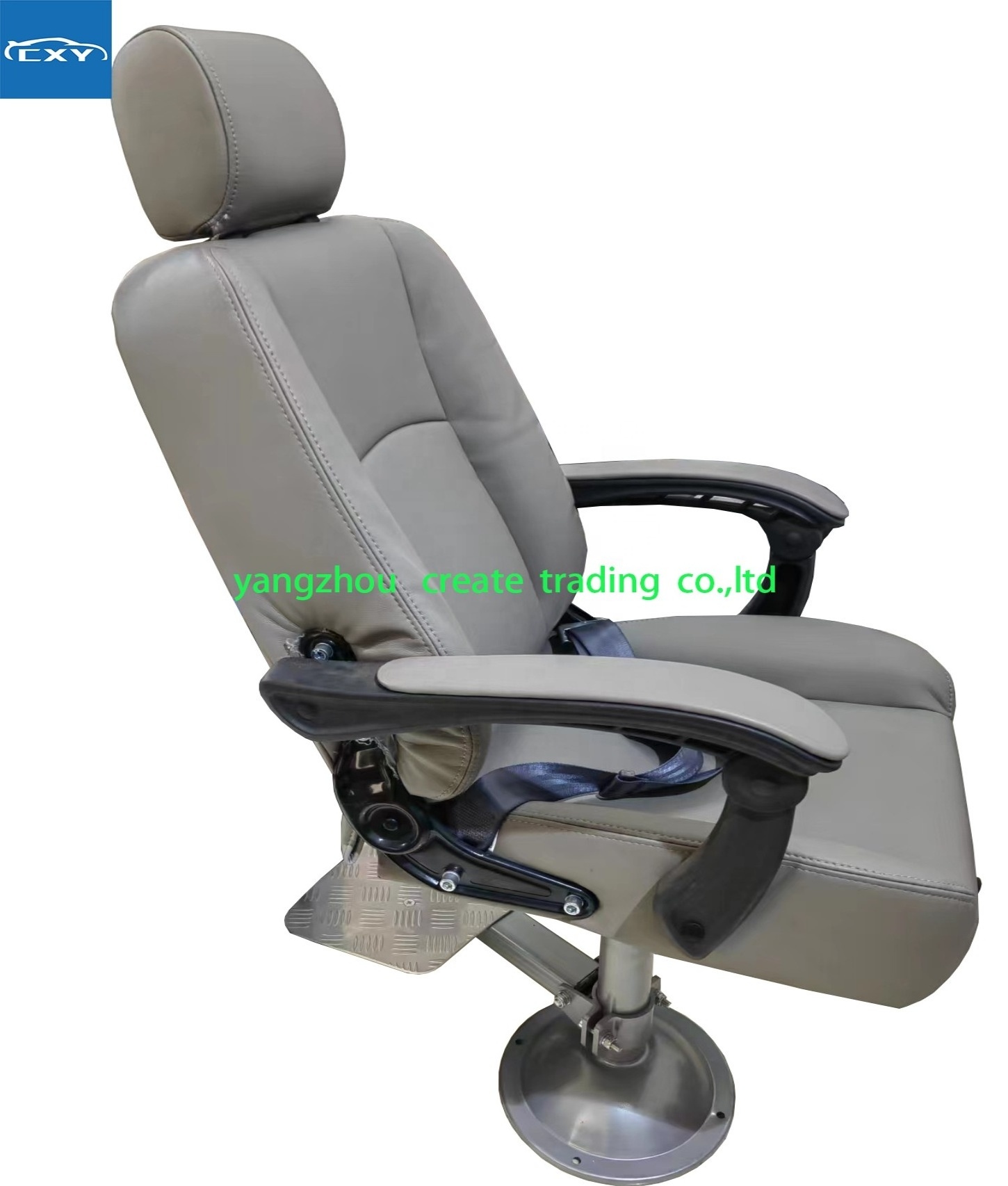 Marine Boat Driver Seat Adjustable Marine Boat Seat with Shock Absorption Pedal Aluminum Adjustable Seat