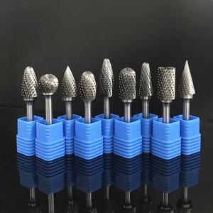 1/4" 6.35mm Shank Solid Tungsten Carbide Burr Tool Double Cut Carbide Rotary Files Rotary Burrs