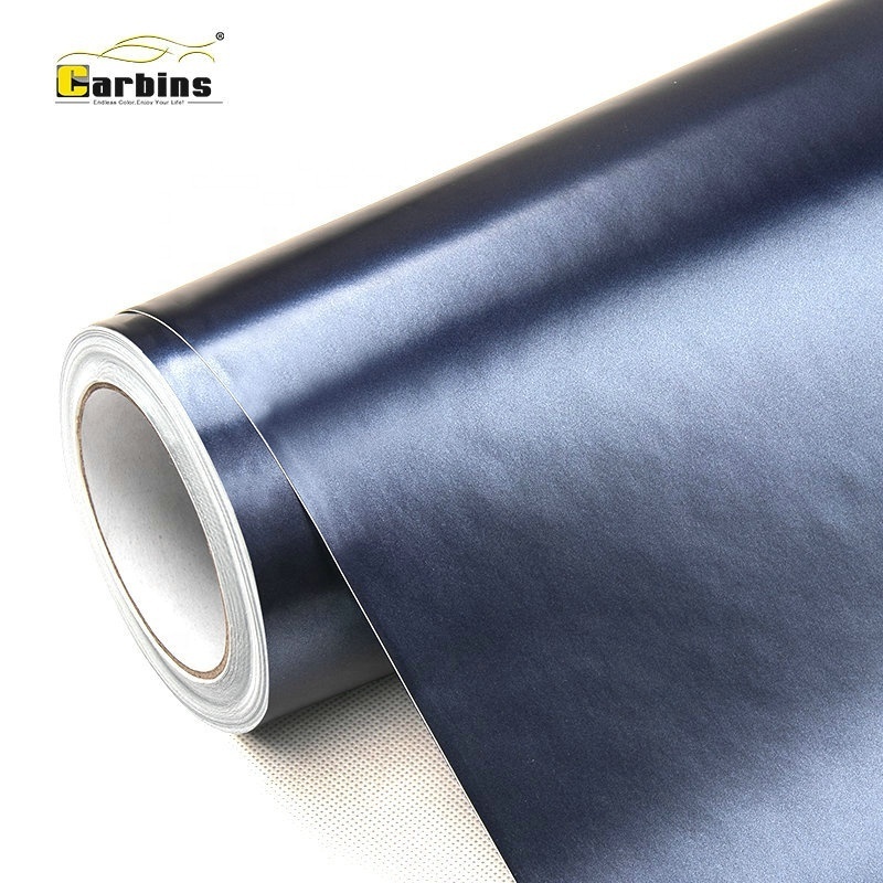 Carbins Automotive Film Vinyl Adhesive Sticker Metal Flash Midnight Blue Matte Satin Chrome Car Wrap