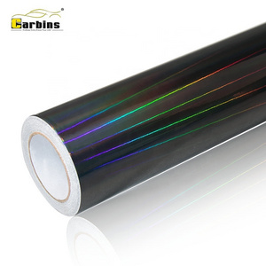 High Reflection Chrome Vinyl Car Wrap Sticker! Carbins Factory Laser Holographic Chrome Mirror Film Stretchable Guangzhou