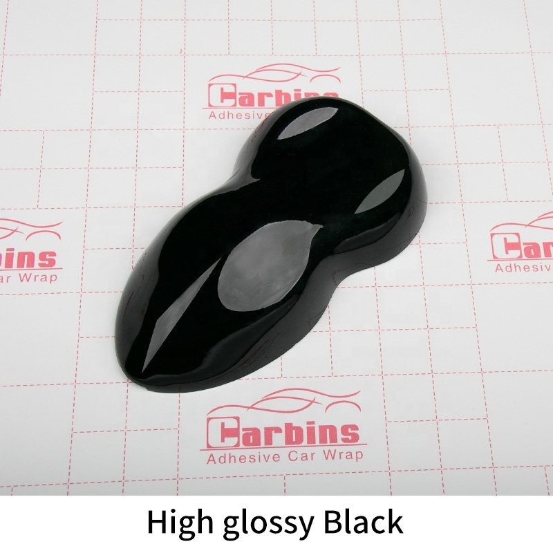 Carbins Factory Wholesale Self-adhesive High Glossy Candy Color Candy Black Car Film Vinyl Wrap Sticker